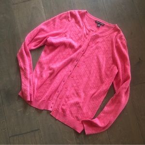 Hilary Radley pink button up cardigan